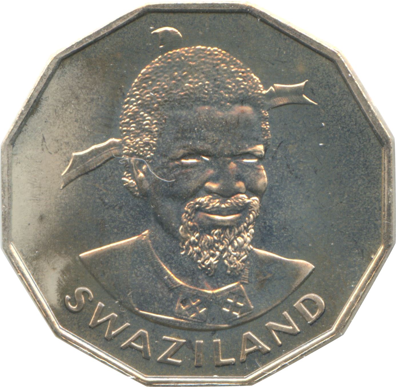 Eswatini 50 Cents Coin | King Sobhuza II | Lion | Elephant | KM12 | 1974 - 1981