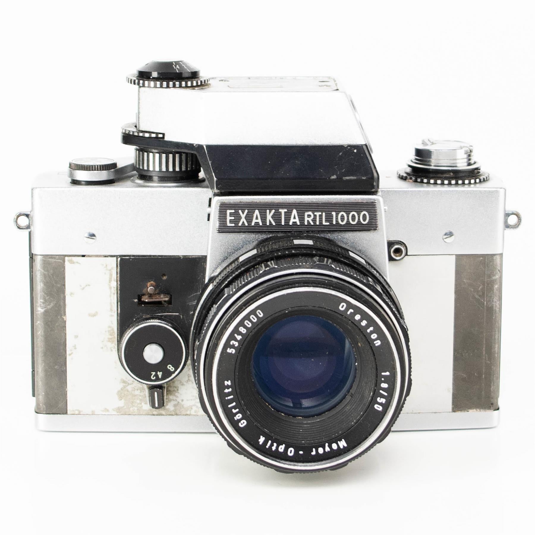 Exakta RLT 1000 Camera | Oreston 50mm f1.8 lens | White | Germany | 1969 - 1973