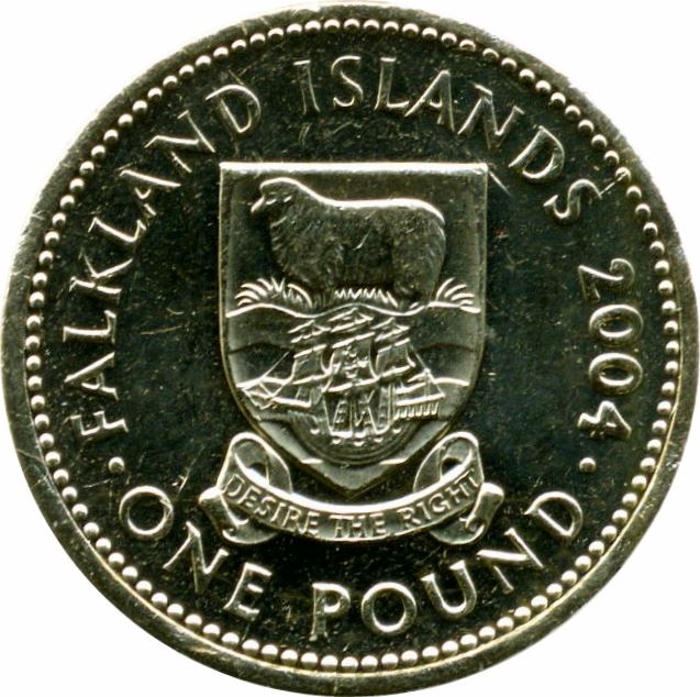 Falkland Islands | 1 Pound Coin | Elizabeth II | KM136 | 2004