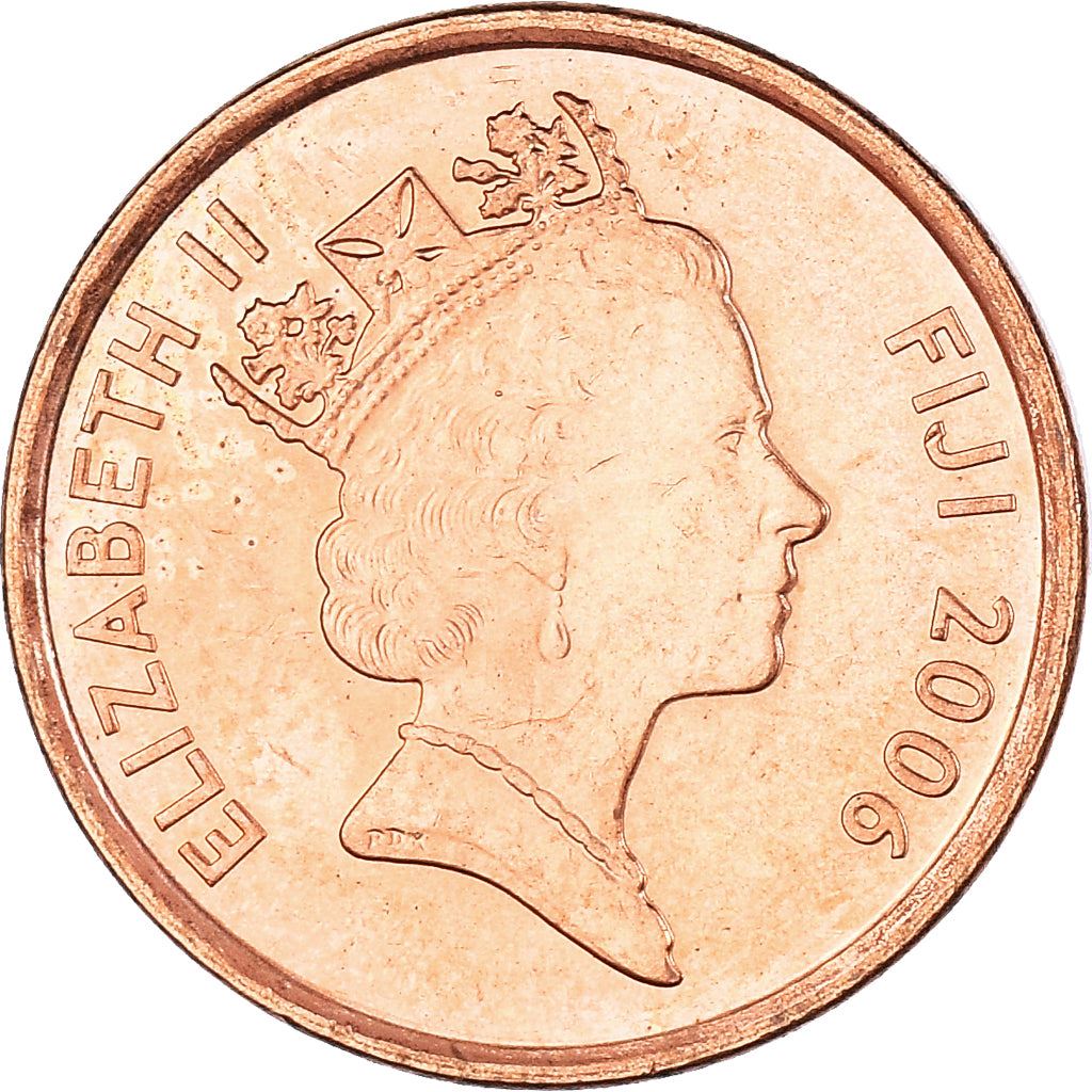 Fiji | 1 Cent Coin | Elizabeth II | Tanoa Kava Bowl | KM49b | 2006