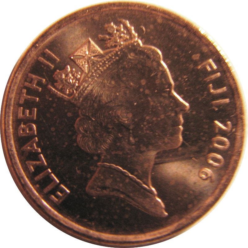 Fiji | 1 Cent Coin | Elizabeth II | Tanoa Kava Bowl | KM49b | 2006