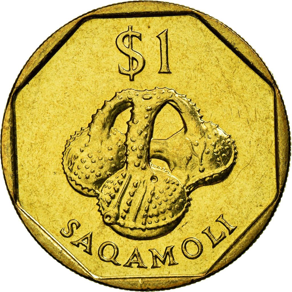 Fiji | 1 Dollar Coin | Saqamoli | Km:73 | 1995 - 2000