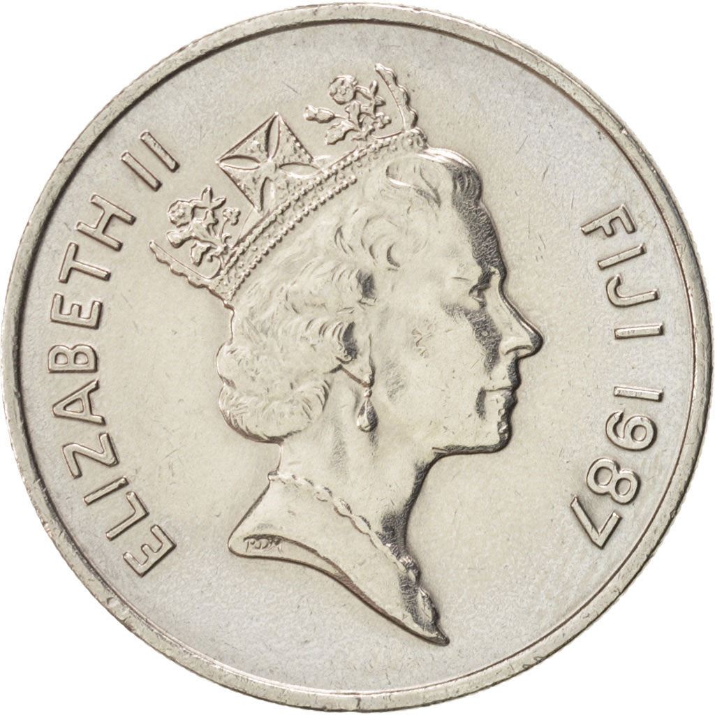 Fiji | 10 Cents Coin | Throwing club | Km:52 | 1986 - 1987