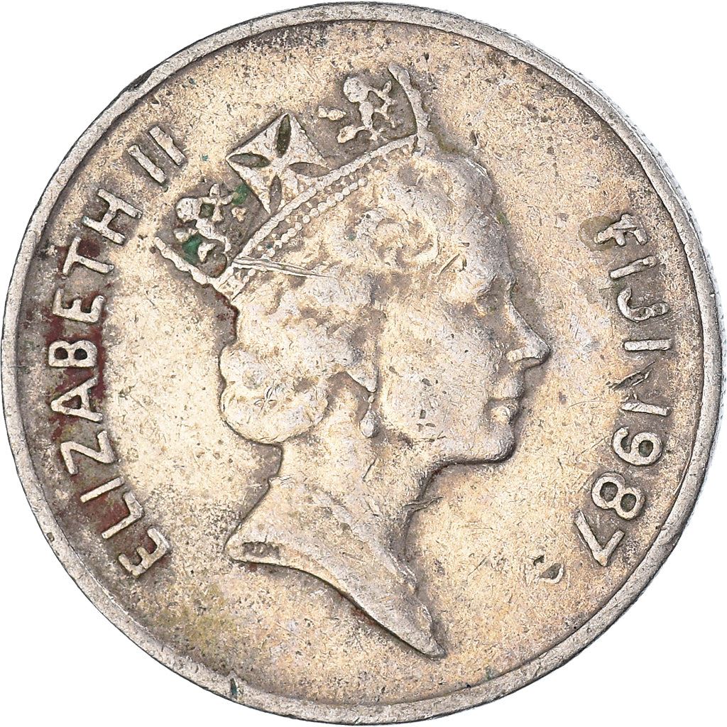 Fiji | 10 Cents Coin | Throwing club | Km:52 | 1986 - 1987