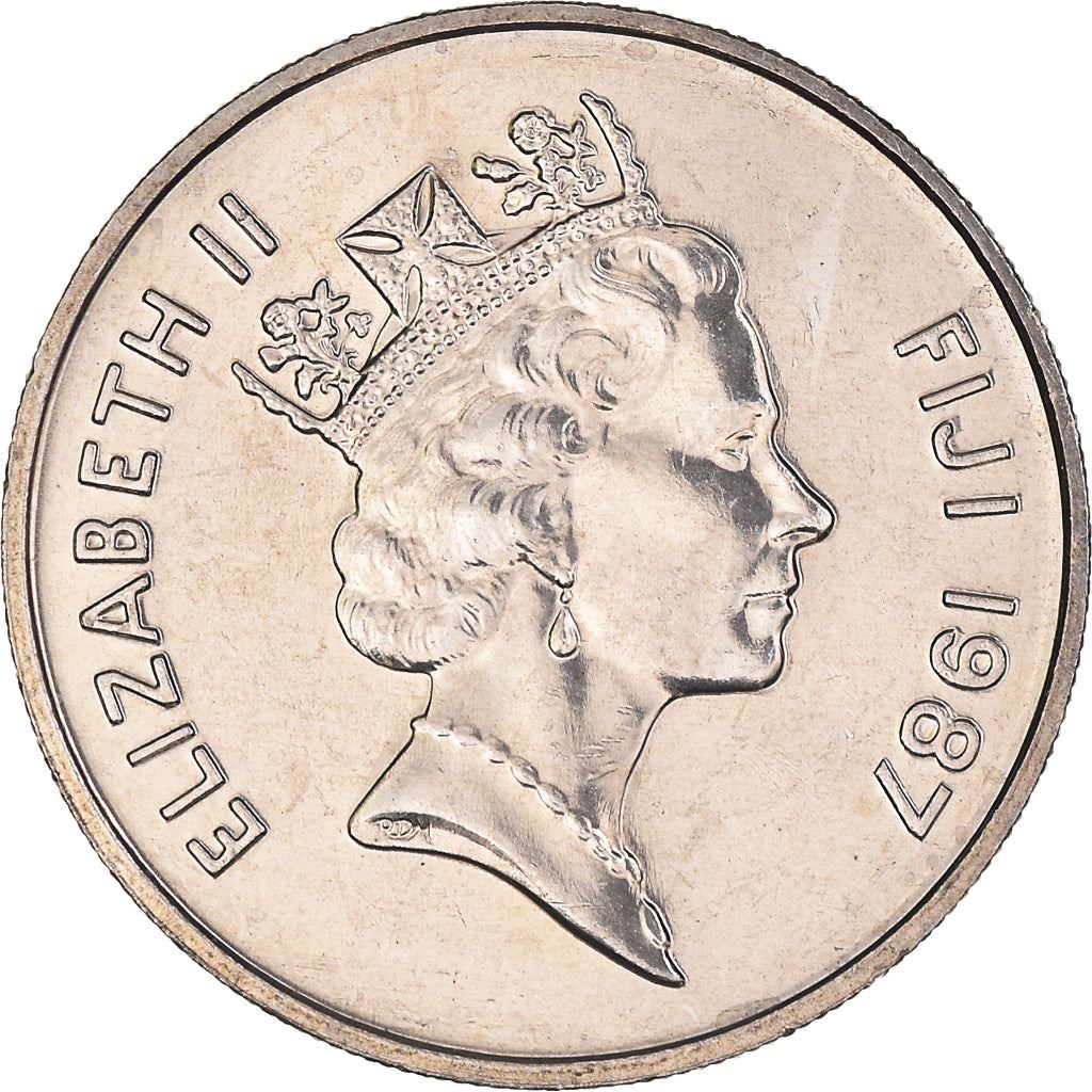 Fiji | 10 Cents Coin | Throwing club | Km:52 | 1986 - 1987