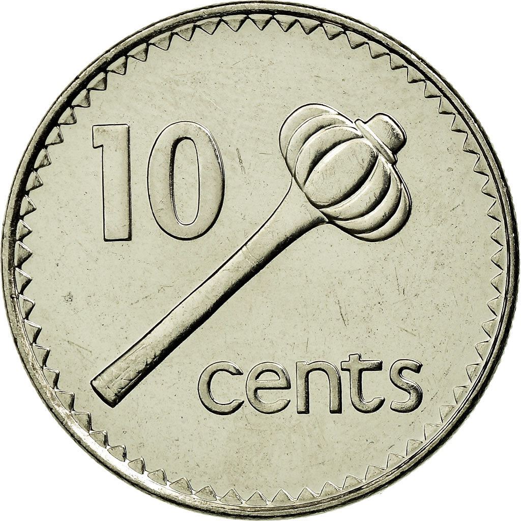 Fiji | 10 Cents Coin | Throwing club | Km:52A | 1990 - 2006