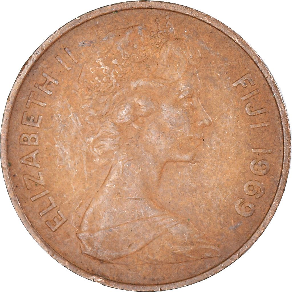 Fiji | 2 Cents Coin | Palm fan | Km:28 | 1969 - 1985