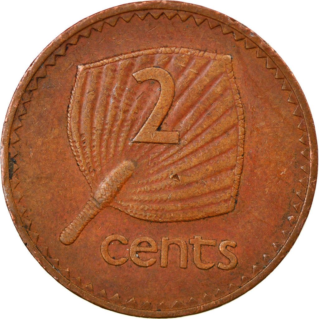 Fiji | 2 Cents Coin | Palm fan | Km:28 | 1969 - 1985