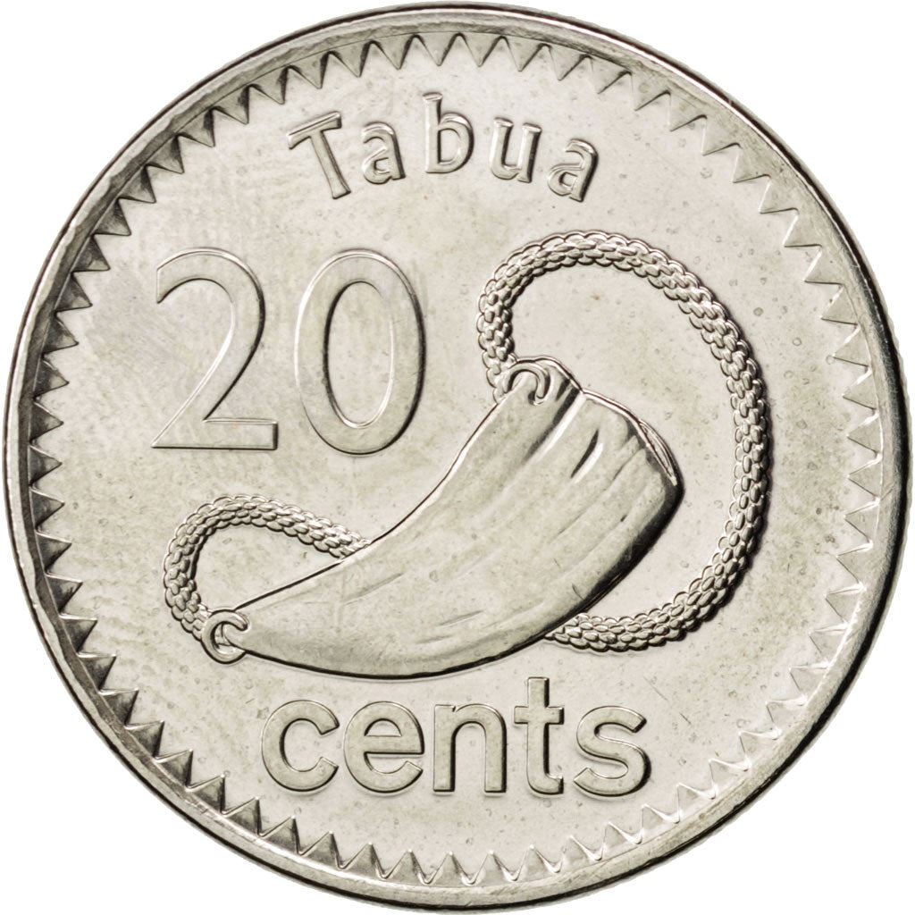 Fiji | 20 Cents Coin | Parrot | Km:334 | 2012 - 2014