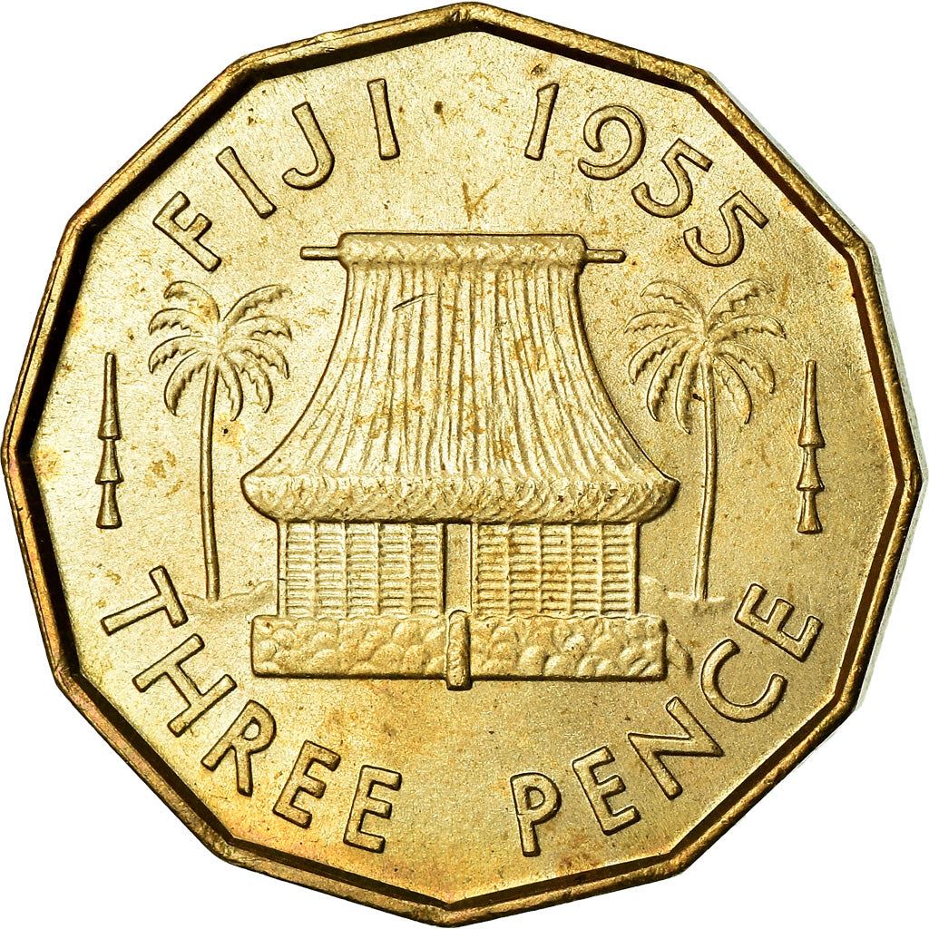 Fiji | 3 Pence Coin | Hut | Km:22 | 1955 - 1967