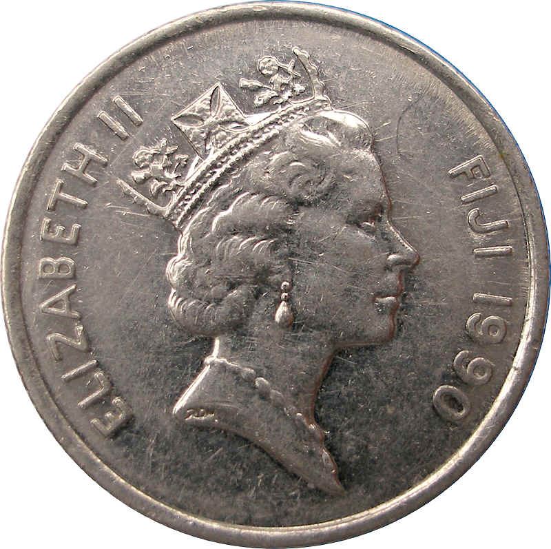 Fiji | 5 Cents Coin | Elizabeth II | Drum | KM51a | 1990 - 2006