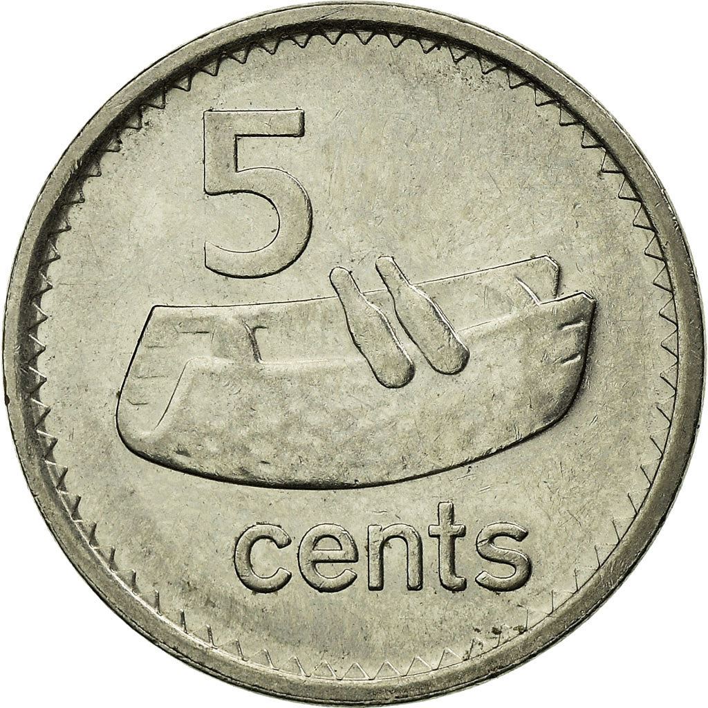 Fiji | 5 Cents Coin | Fijian drum | Km:119 | 2009 - 2010