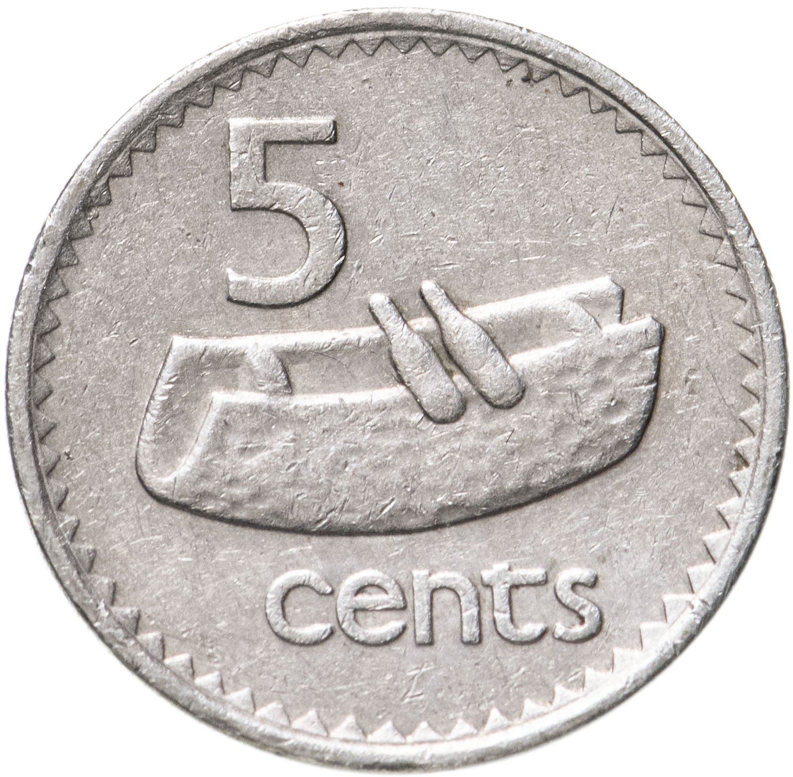 Fiji | 5 Cents Coin | Fijian drum | Km:51 | 1986 - 1987