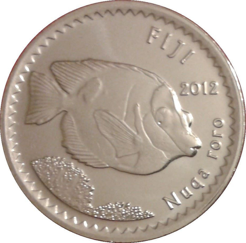Fiji | 5 Cents Coin | Foxface Rabbitfish | Fijian Drum | KM332 | 2012 - 2014