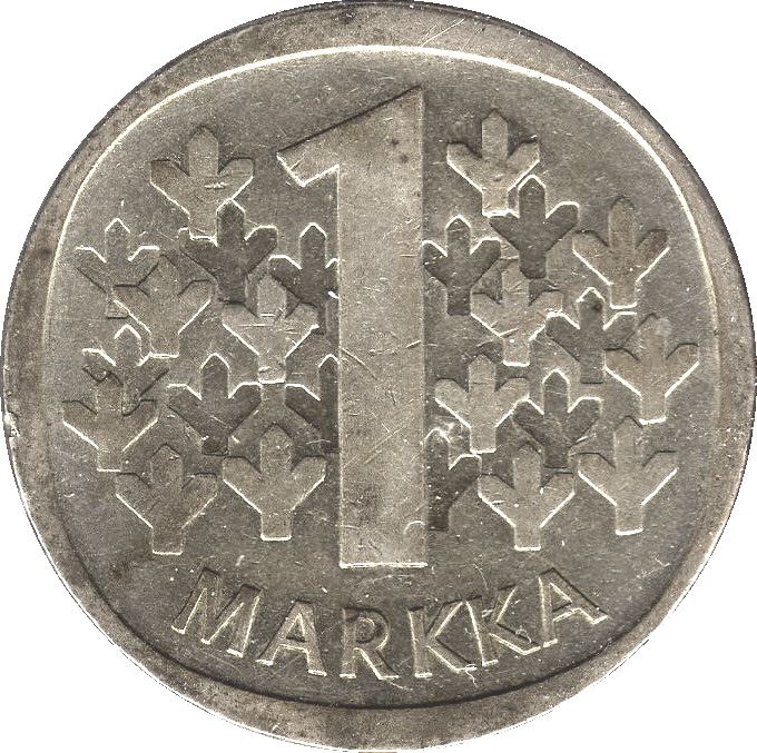 Finland 1 Markka Coin | Silver | Suomi | Heraldic Lion | 1964 - 1968