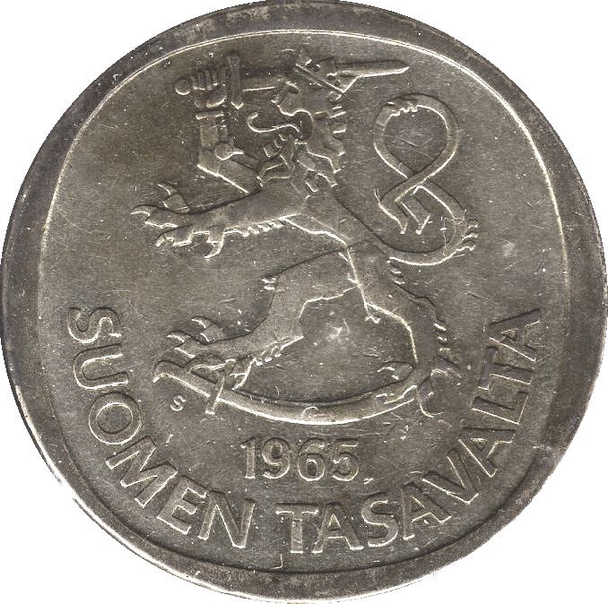 Finland 1 Markka Coin | Silver | Suomi | Heraldic Lion | 1964 - 1968