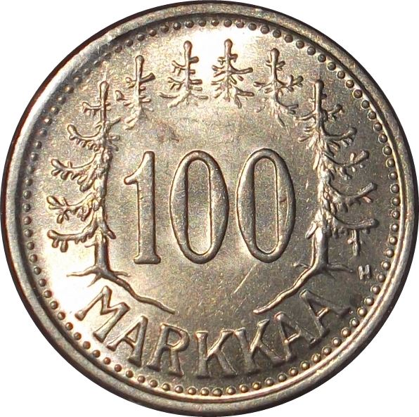 Finland 100 Markka Coin | Silver | Suomi | Heraldic Lion | 1956 - 1960