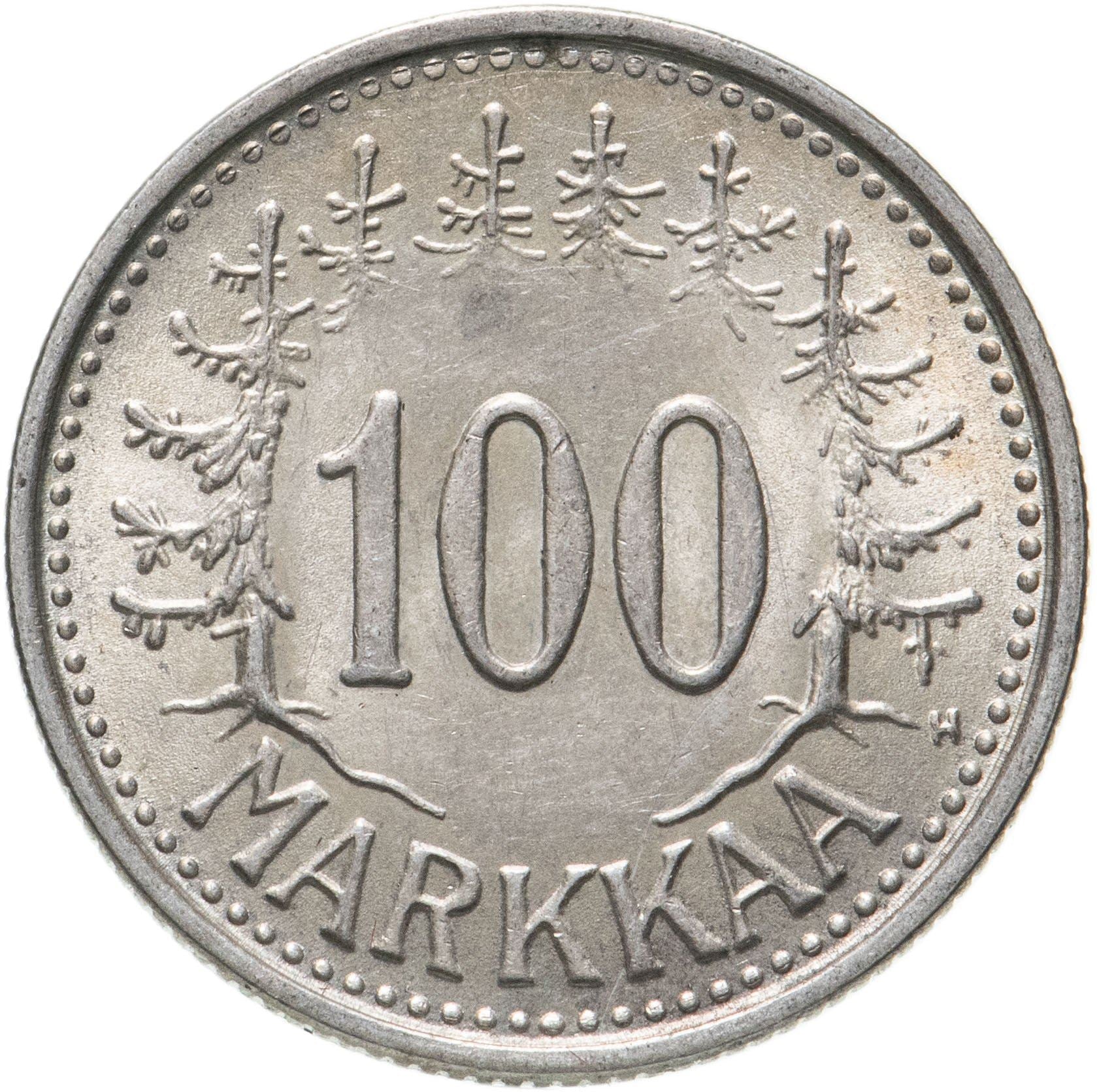 Finland 100 Markka Coin | Silver | Suomi | Heraldic Lion | 1956 - 1960