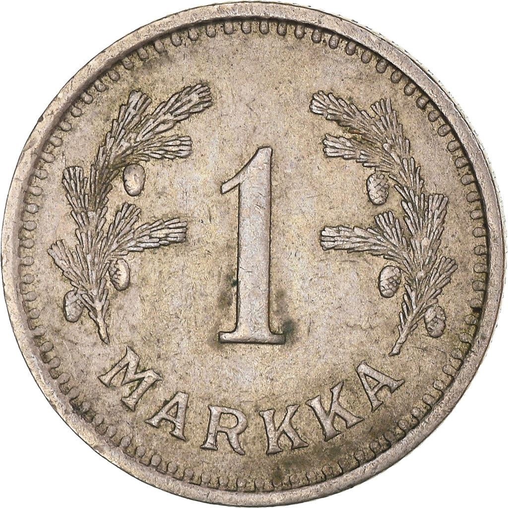 Finland Coin Finnish 1 Markka | Spruce Branch | KM30 | 1928 - 1940