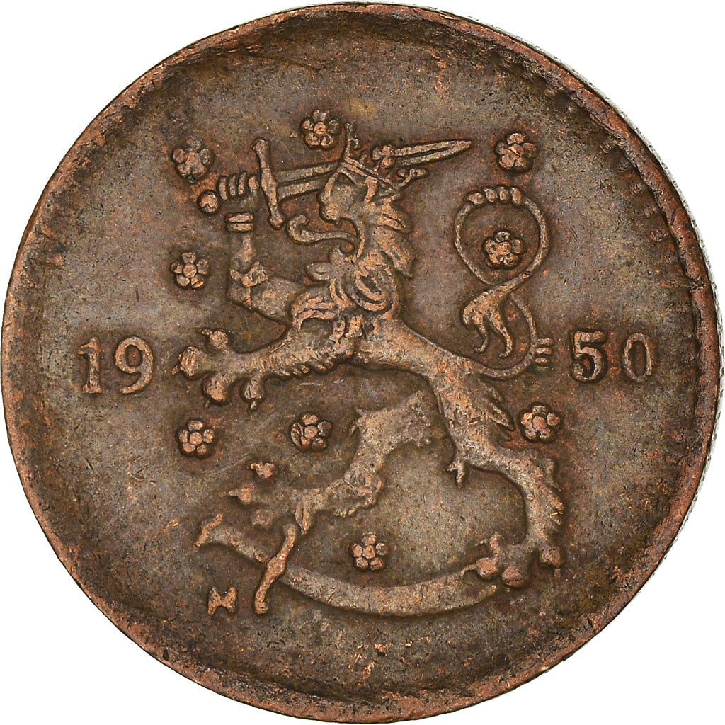 Finland Coin Finnish 1 Markka | Spruce Branch | KM30a | 1940 - 1951