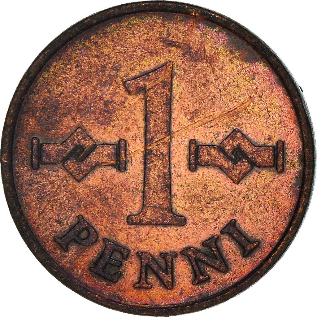 Finland Coin Finnish 1 Penni | Saint Hannes Cross | KM44 | 1963 - 1969