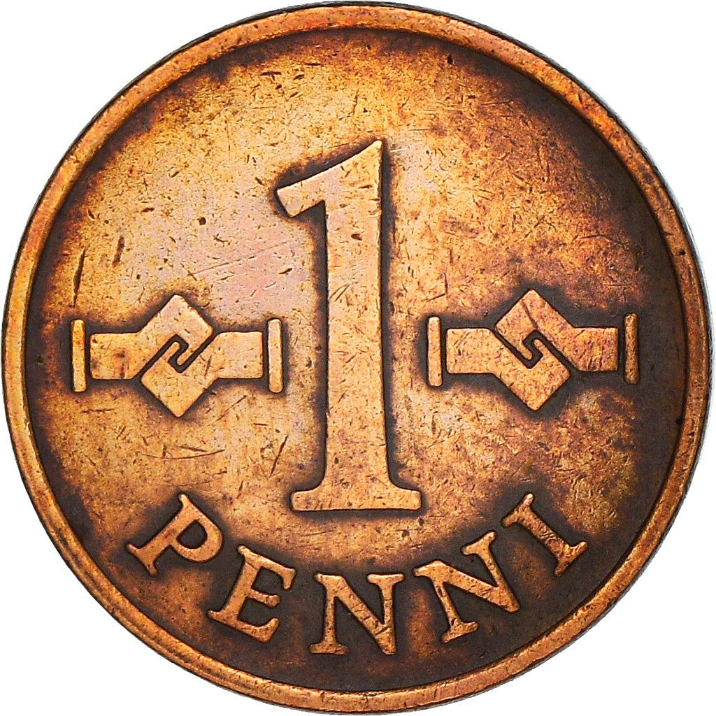 Finland Coin Finnish 1 Penni | Saint Hannes Cross | KM44 | 1963 - 1969