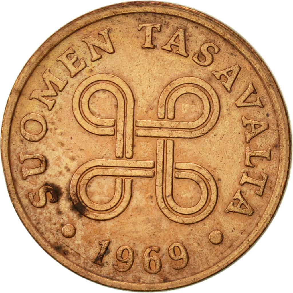 Finland Coin Finnish 1 Penni | Saint Hannes Cross | KM44 | 1963 - 1969