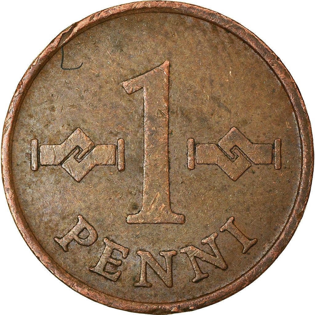 Finland Coin Finnish 1 Penni | Saint Hannes Cross | KM44 | 1963 - 1969