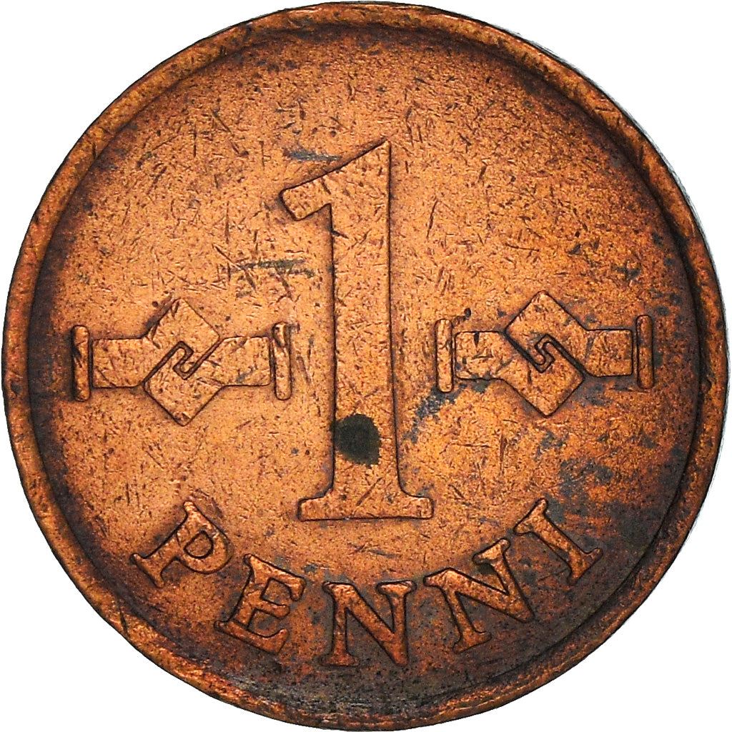 Finland Coin Finnish 1 Penni | Saint Hannes Cross | KM44 | 1963 - 1969