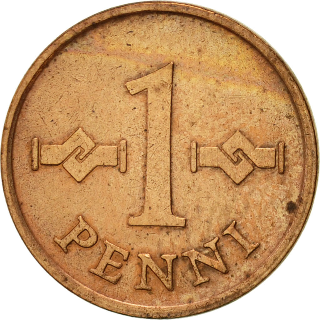 Finland Coin Finnish 1 Penni | Saint Hannes Cross | KM44 | 1963 - 1969