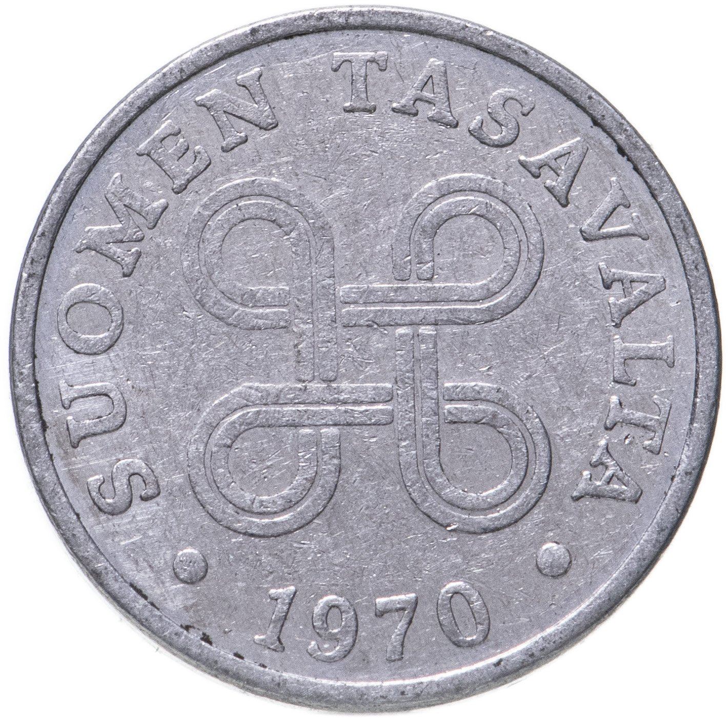 Finland Coin Finnish 1 Penni | Saint Hannes Cross | KM44a | 1969 - 1979