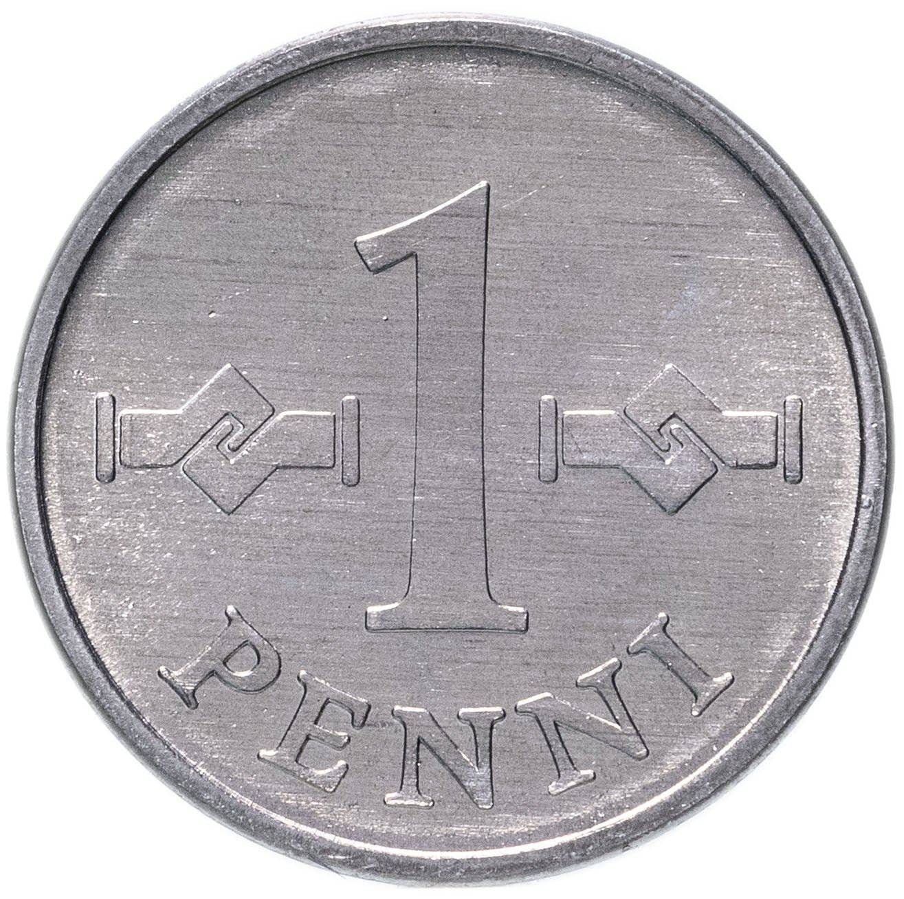 Finland Coin Finnish 1 Penni | Saint Hannes Cross | KM44a | 1969 - 1979