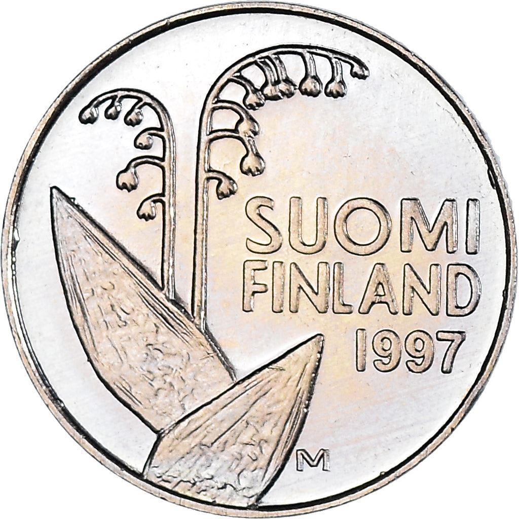 Finland Coin Finnish 10 Pennia | Lily of The Valley | Honeycombs | KM65 | 1990 - 2001