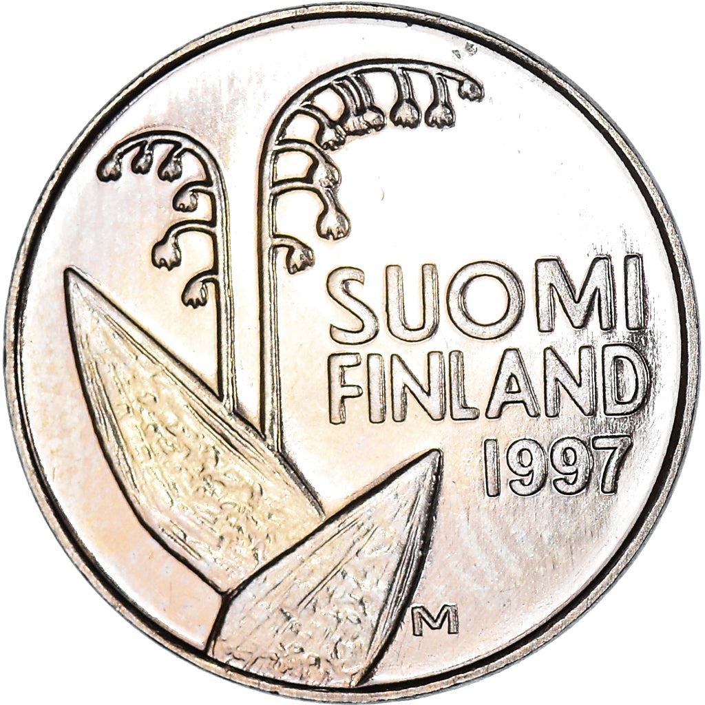 Finland Coin Finnish 10 Pennia | Lily of The Valley | Honeycombs | KM65 | 1990 - 2001