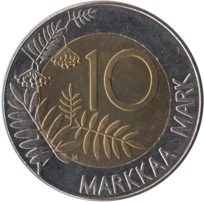 Finland | Finnish 10 Markkaa Coin | EU membership | Swan | KM82 | 1995