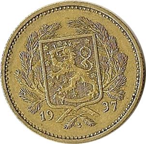 Finland | Finnish 5 Markkaa Coin | KM31 | 1928 - 1946