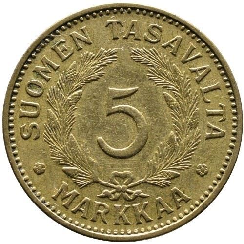 Finland | Finnish 5 Markkaa Coin | KM31 | 1928 - 1946