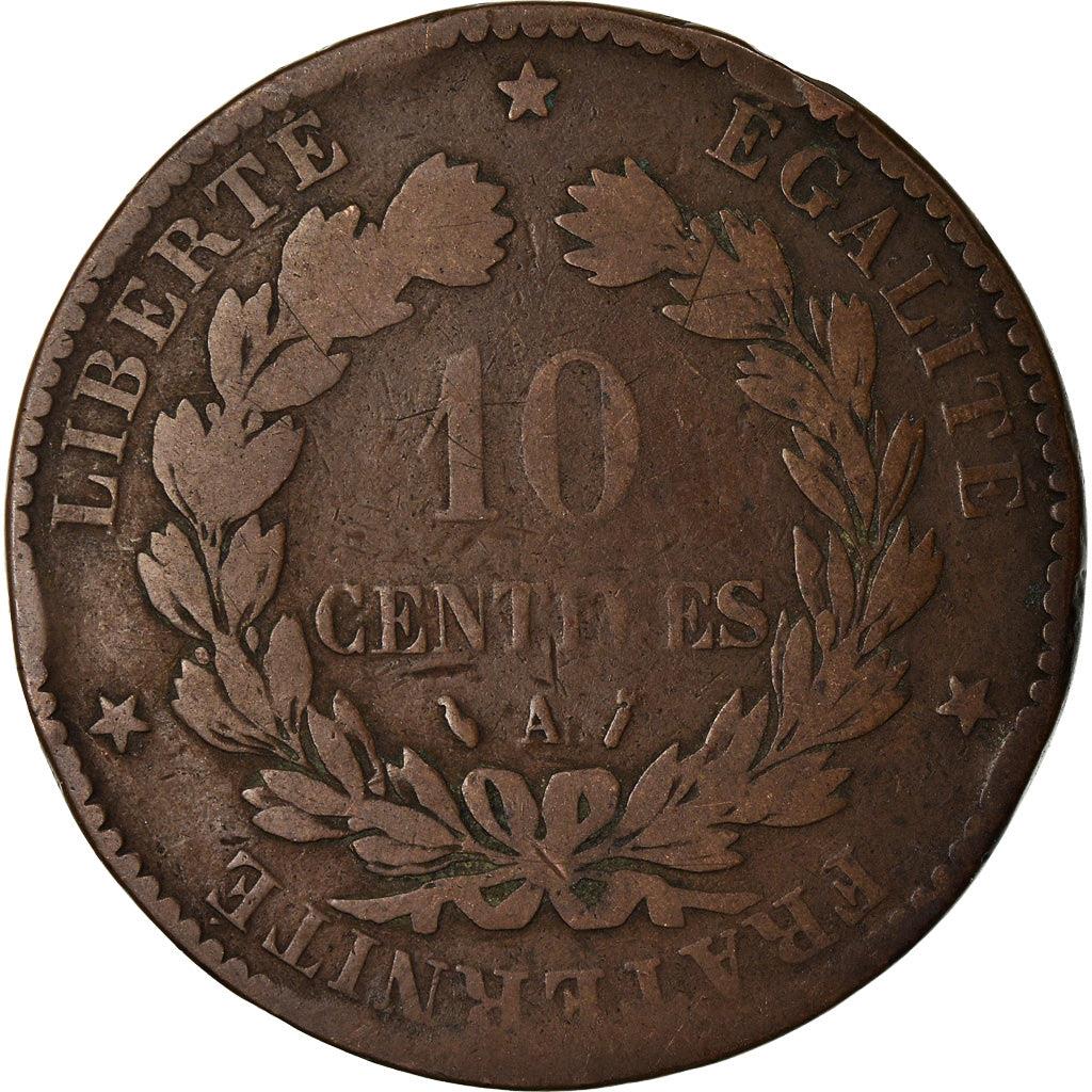 France | 10 Centimes Coin | Ceres | Wreath | Km:815 | 1870 - 1898