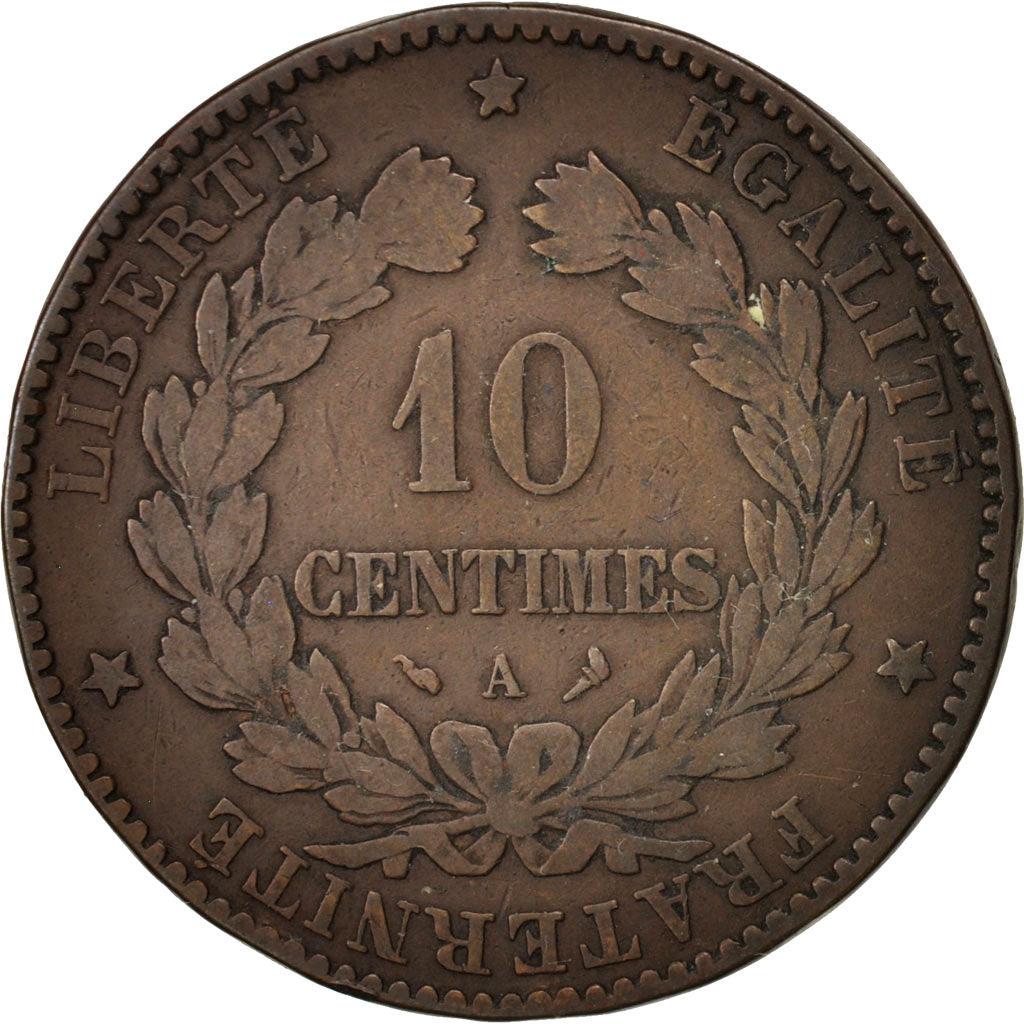 France | 10 Centimes Coin | Ceres | Wreath | Km:815 | 1870 - 1898