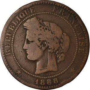 France | 10 Centimes Coin | Ceres | Wreath | Km:815 | 1870 - 1898