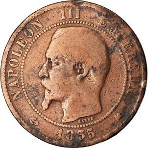 France | 10 Centimes Coin | Napoleon III | Eagle | Km:771 | 1852 - 1857