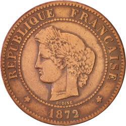 France | 5 Centimes Coin | Ceres | Wreath | Km:821 | 1871 - 1898