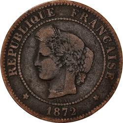 France | 5 Centimes Coin | Ceres | Wreath | Km:821 | 1871 - 1898