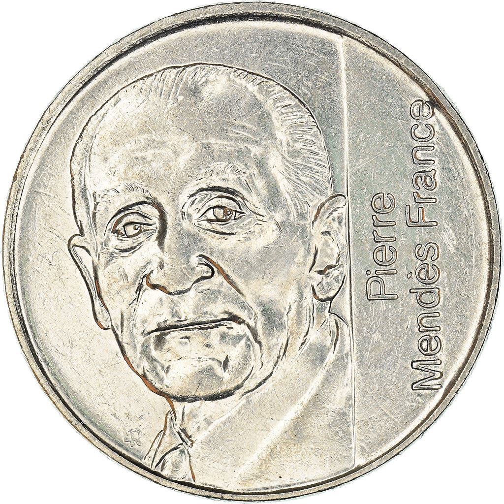 France | 5 Francs Coin | Pierre Mendes | Km:1006 | 1992