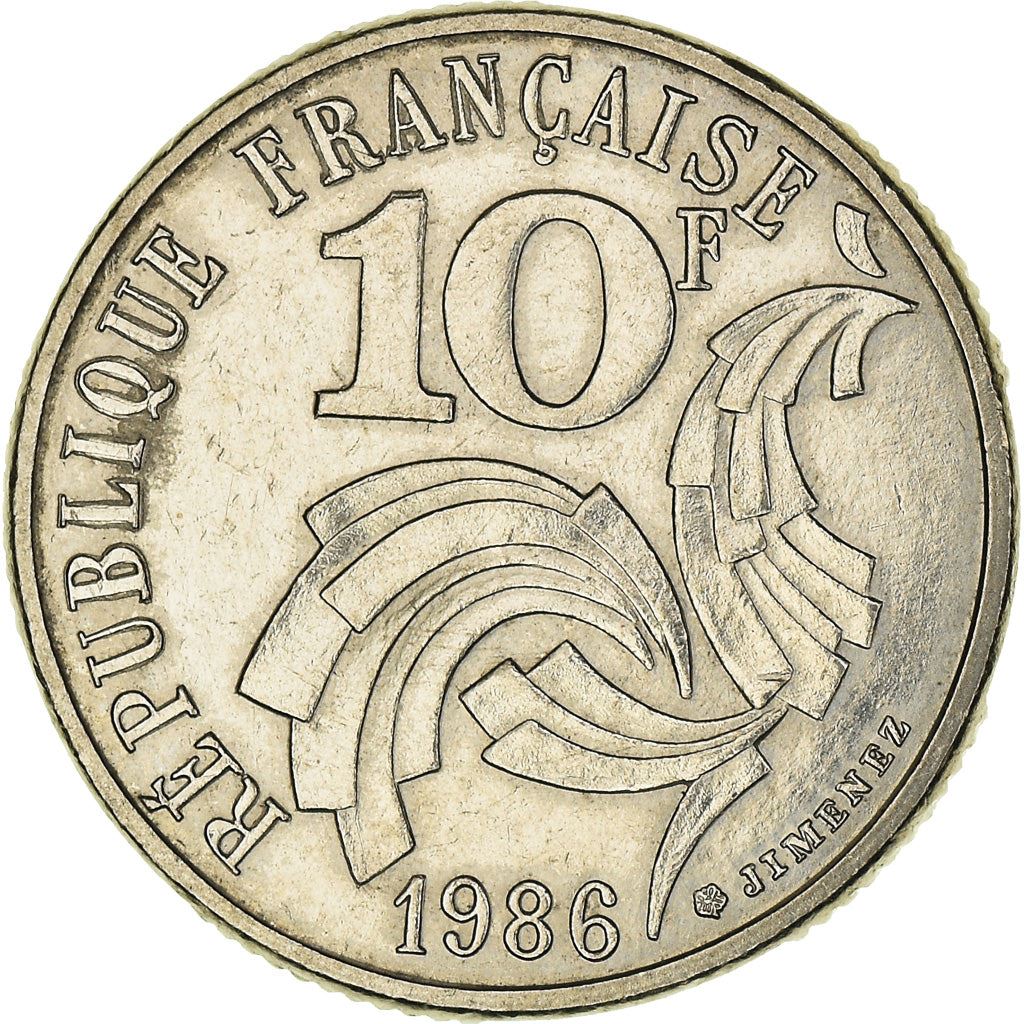 France Fifth Republic | 10 Francs Coin KM959 1986