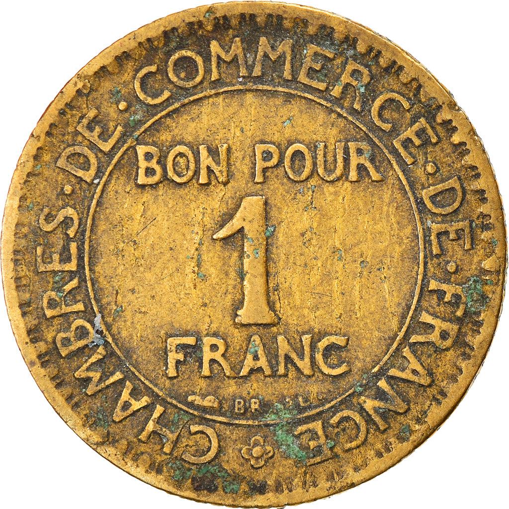 French 1 Franc Coin | Chambers of Commerce | KM876 | France | 1920 - 1927