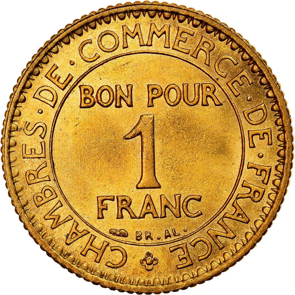 French 1 Franc Coin | Chambers of Commerce | KM876 | France | 1920 - 1927