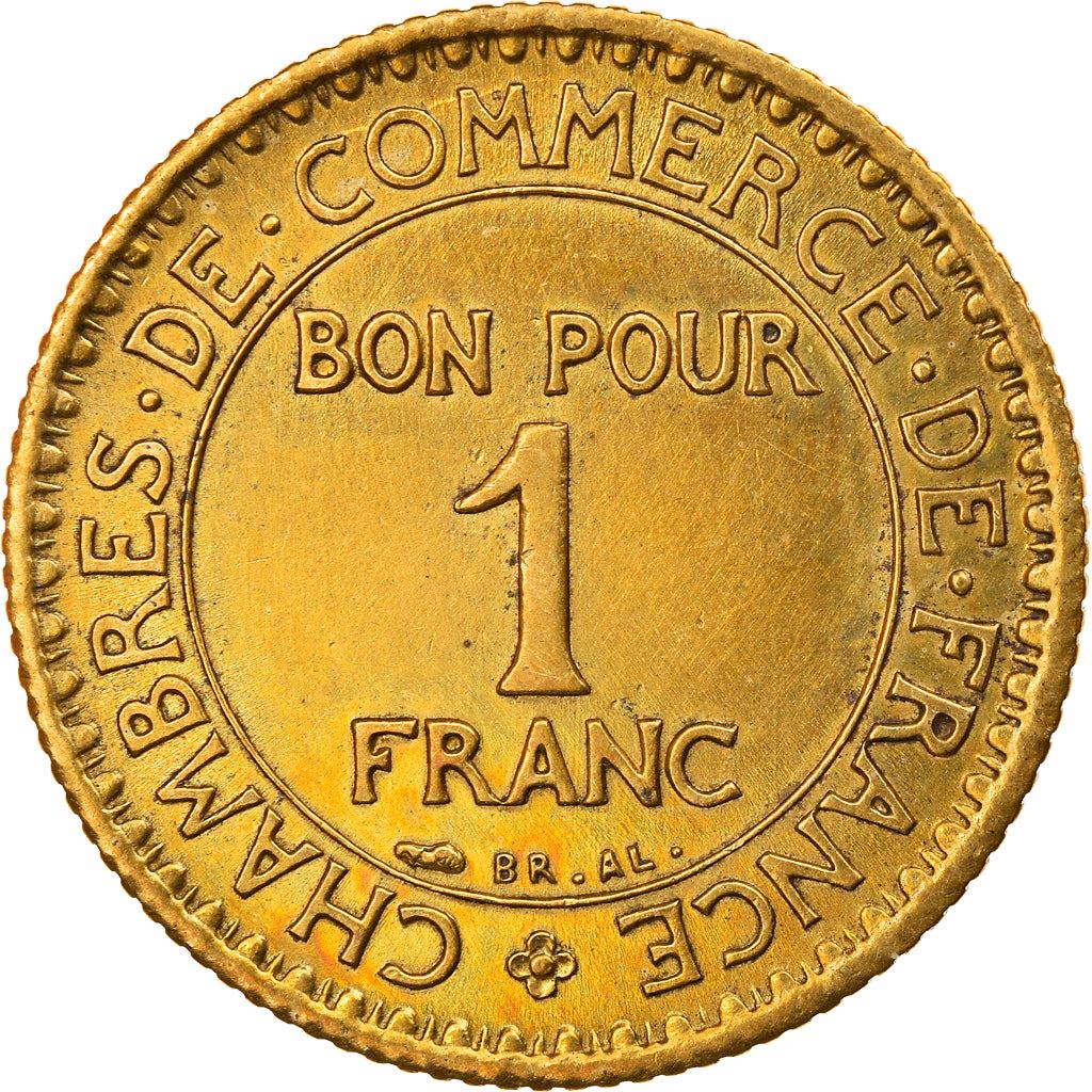 French 1 Franc Coin | Chambers of Commerce | KM876 | France | 1920 - 1927