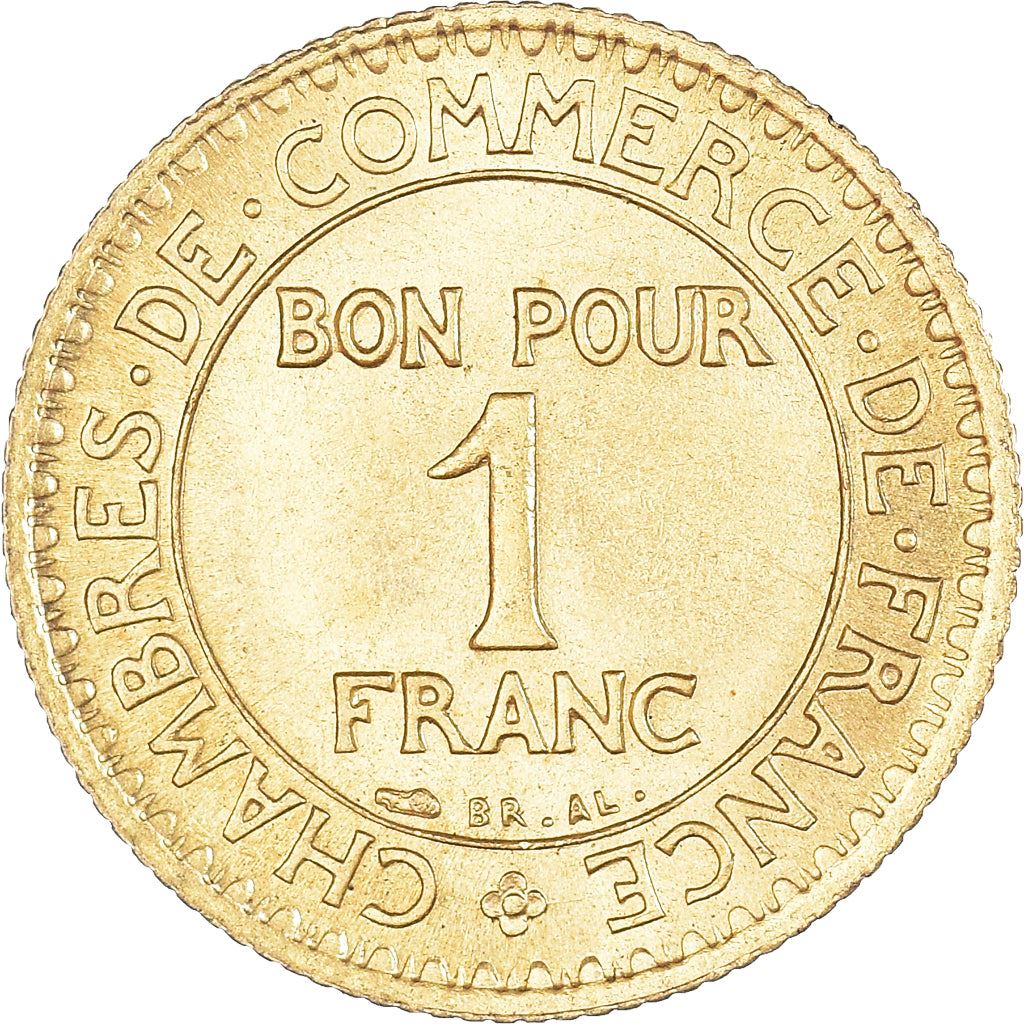 French 1 Franc Coin | Chambers of Commerce | KM876 | France | 1920 - 1927