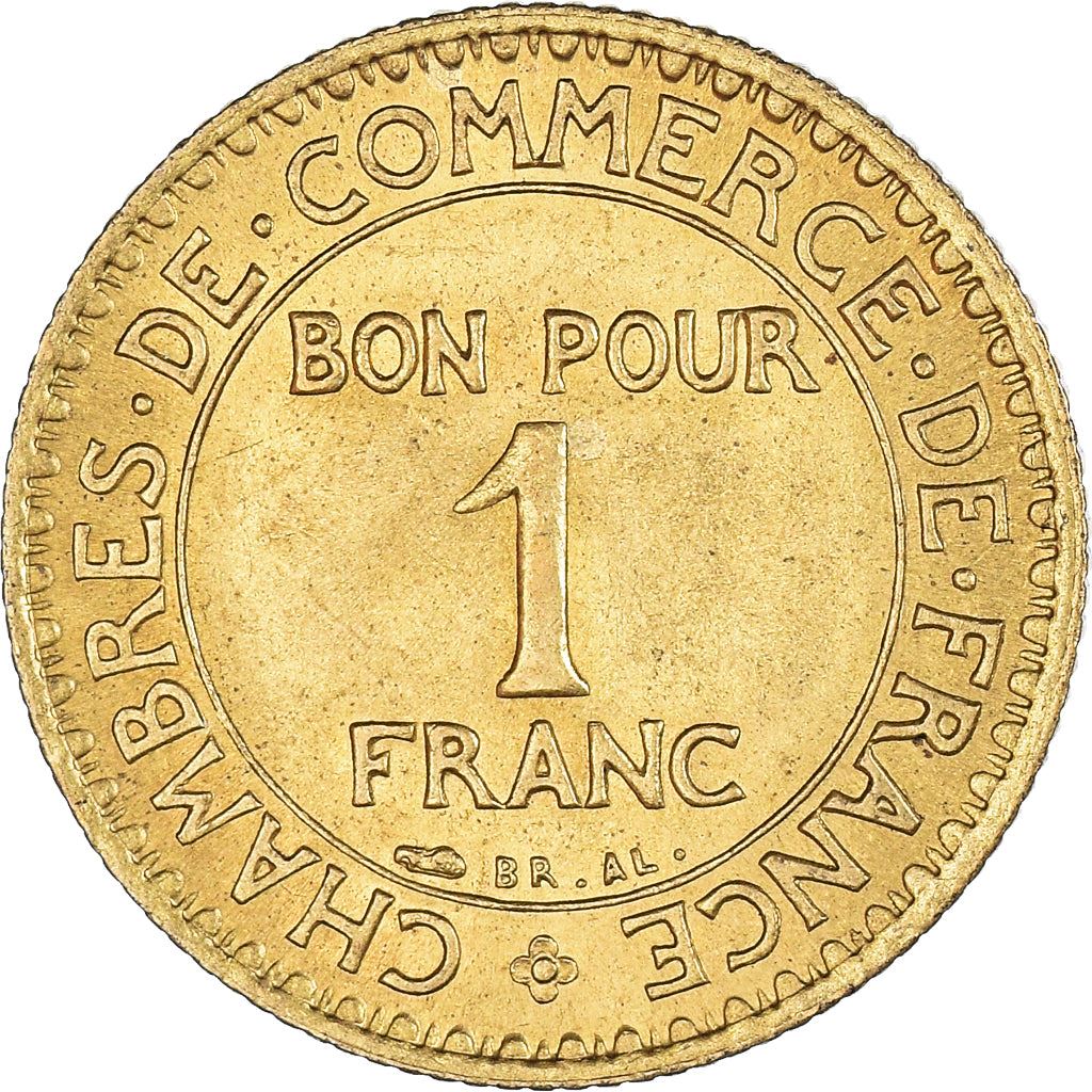 French 1 Franc Coin | Chambers of Commerce | KM876 | France | 1920 - 1927